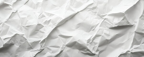 Obraz premium White crumpled paper texture background.