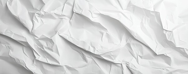 Obraz premium White crumpled paper texture background.