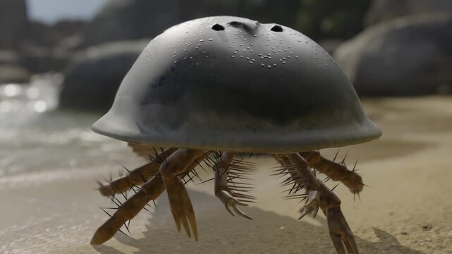 Animation of the giant extinct Eurypterid Hibbertopterus scouleri. These are often referred to as "Sea Scorpions". 