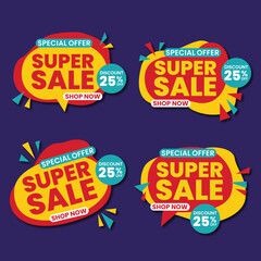 yellow promotion sale template vector illustration