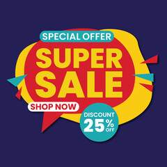 yellow promotion sale template vector illustration