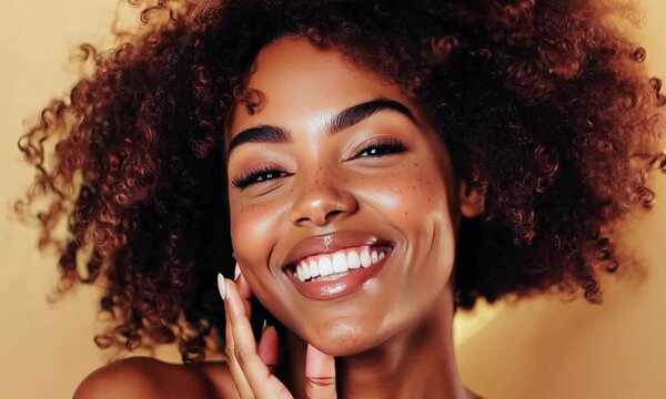 Beautiful mid age woman with beautiful skin. Anti age treatment ad, laser face rejuvenation	