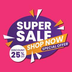 purple promotion sale template vector illustration