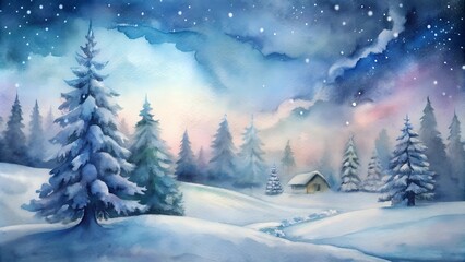 winter landscape with snow covered trees