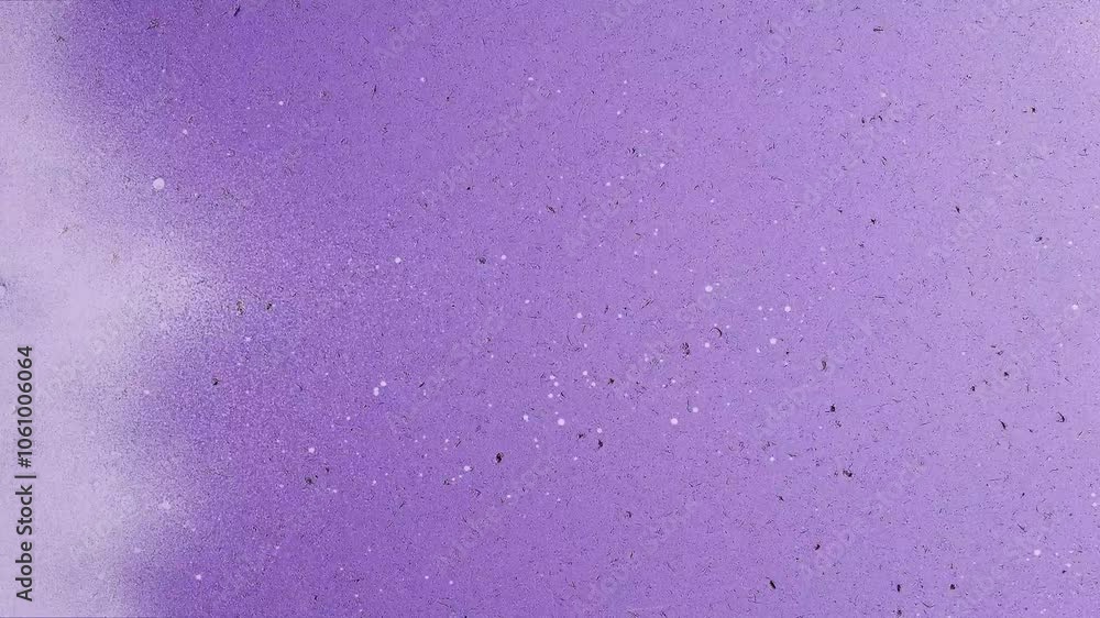 Poster purple and white gradient with subtle texture and speckles.