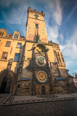 Clock on building in town square © JONATHAN