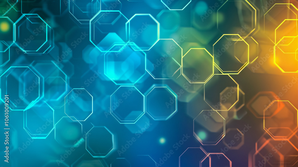 Poster hexagon pattern: geometric abstract background with simple hexagonal elements. medical, technology, 