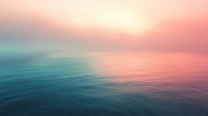 Serene Aerial View of Calm Ocean at Sunrise