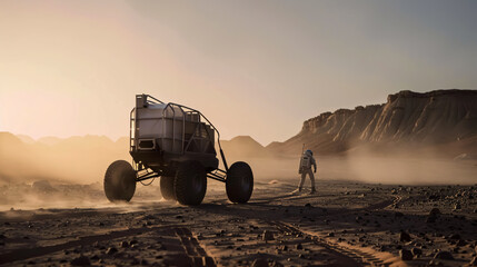 In a remote desert, engineers test a 3D printer that can construct buildings from lunar regolith, paving the way for future moon colonization and beyond.