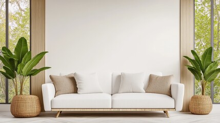 Modern Minimalist Living Room with Neutral Tones