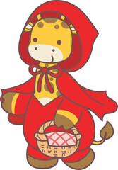 Halloween set Vector Stock Illustrations of Baby Giraffe.
Cute giraffe animals with halloween theme.