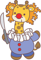 Halloween set Vector Stock Illustrations of Baby Giraffe.
Cute giraffe animals with halloween theme.