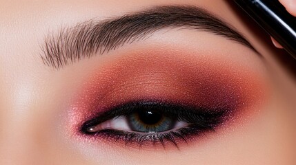 Bold Makeup Application Close-Up of Eye