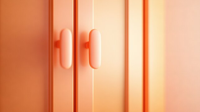   Close-up photo of a door with two knobs and a handle on both sides