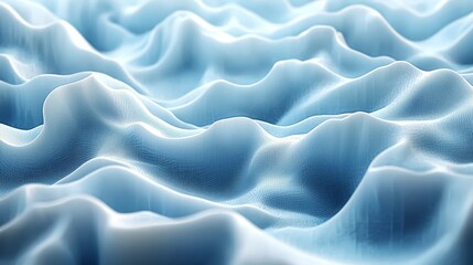 Abstract representation of soft, flowing waves in a serene blue color palette.