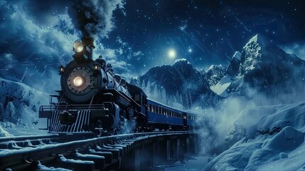 Obraz premium The magical train, 'the Gifts of the Night