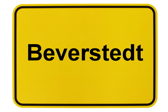Illustration eines Ortsschildes der Gemeinde Beverstedt in Niedersachsen