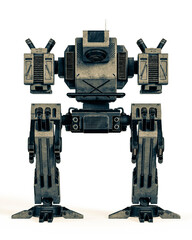 mortal war machine in white background on rear view