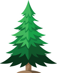 spruce tree silhouette, Set of silhouettes of spruce trees vector illustration