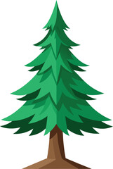 spruce tree silhouette, Set of silhouettes of spruce trees vector illustration