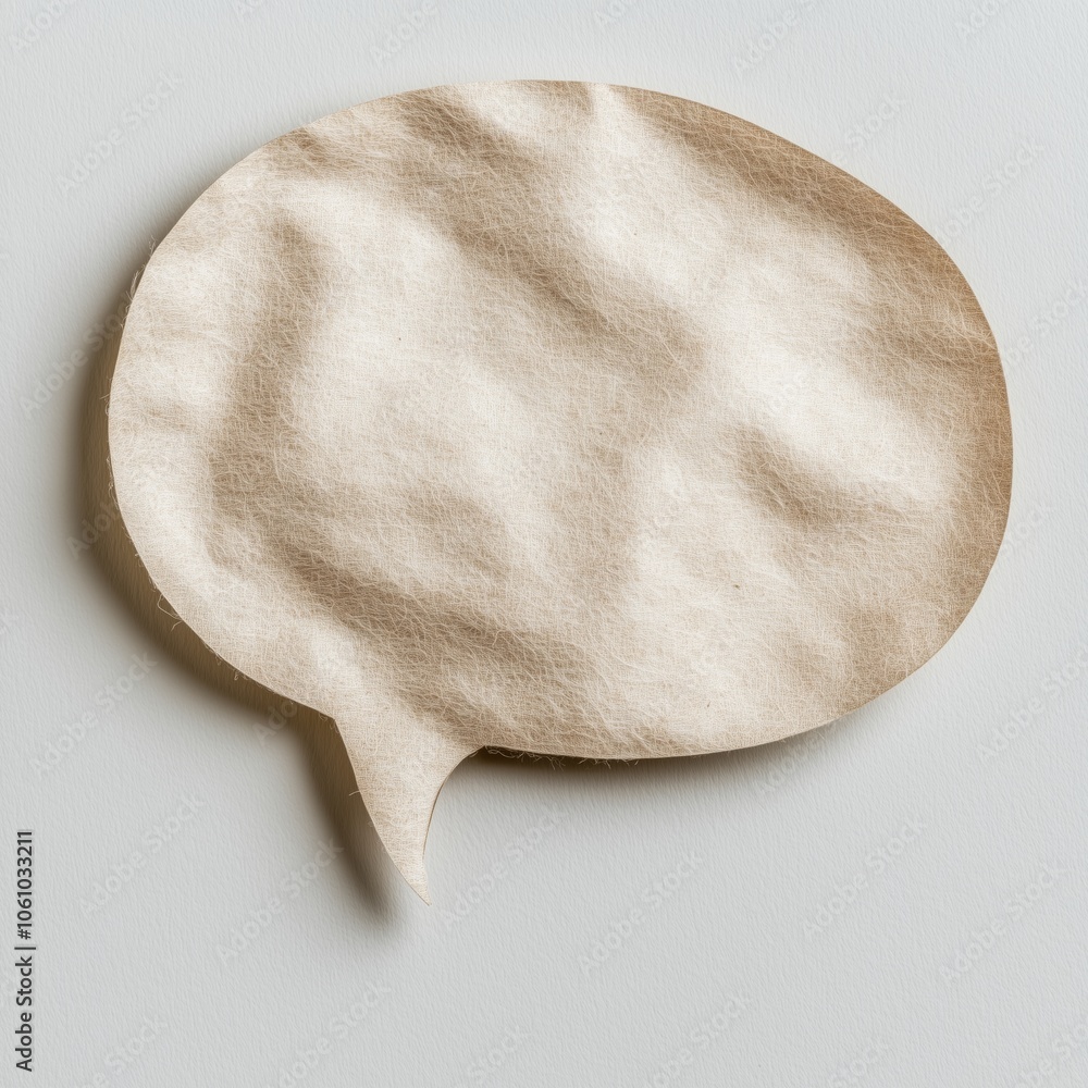 Poster simple conversation design with flat white speech bubble featuring rounded edges for communication p
