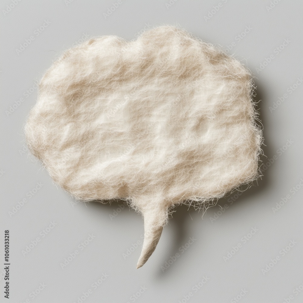 Poster creative communication concept with unique textured speech bubble for design