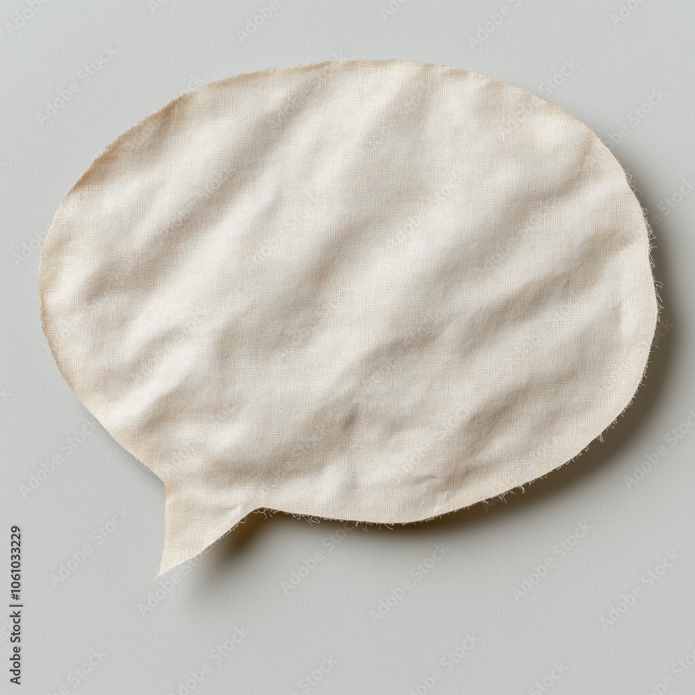 Poster minimalistic flat white speech bubble with rounded edges for creative design projects