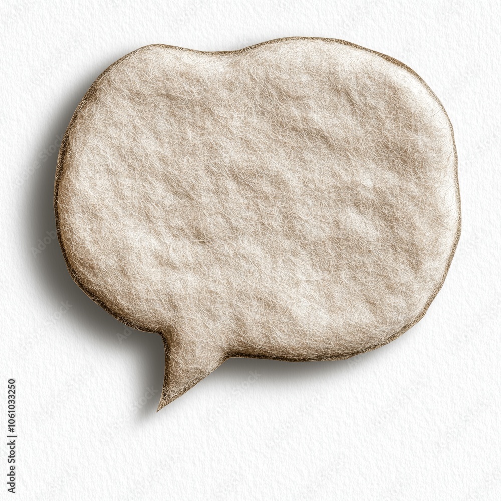 Poster rustic speech bubble on textured background for creative communication design