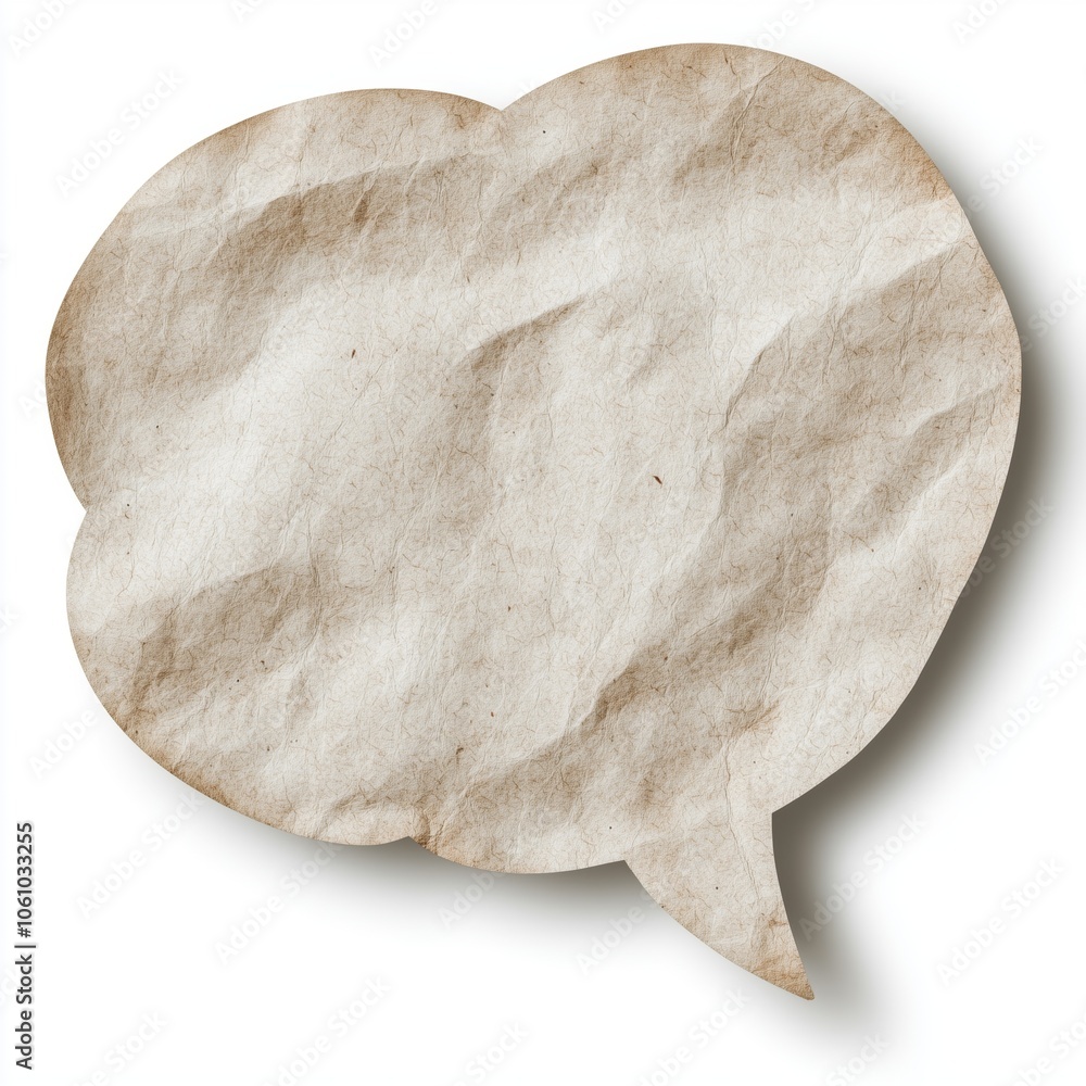 Poster rustic textured speech bubble for creative design and communication concepts