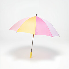 A colorful rainbow umbrella on a white background 1