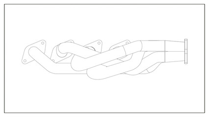 3D Project of an Exhaust Manifold Design for Optimized Engine Performance.