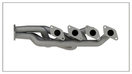 3D Project of an Exhaust Manifold Design for Optimized Engine Performance.