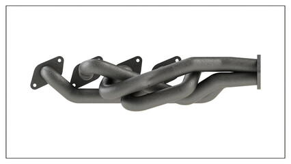 3D Project of an Exhaust Manifold Design for Optimized Engine Performance.