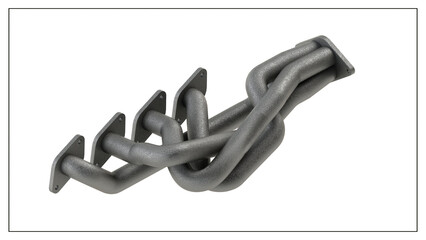 3D Project of an Exhaust Manifold Design for Optimized Engine Performance.