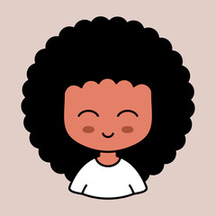 Avatar young sexy woman with african hairstyle