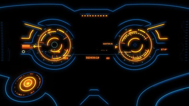Sci-Fi HUD Night Visor Display - Loop - Overlay Graphic Element V3