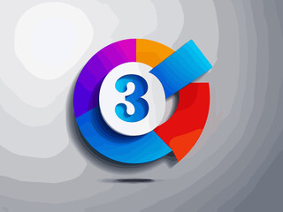 Design template with 3d percentage symbol with tag on it and place for text