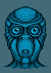 Alien creature, sketch - digital painting © Cubitron