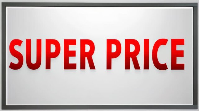 Super price banner. Website sticker, wide