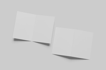 Blank a4 bifold Brochure white