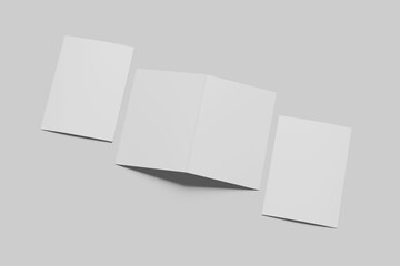 Blank a4 bifold Brochure white