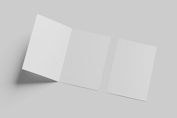 Blank a4 bifold Brochure white