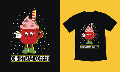 christmas coffee t shirt design free template 