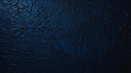Dark blue wall surface background with gradient effect, showcasing smooth transitions in color tones. High-definition quality provides a rich visual experience. Ideal for abstract texture seamless wal