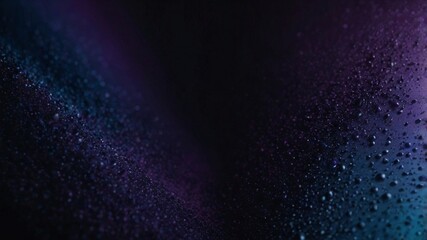 Obraz premium Dark purple, blue, and black abstract grainy background, featuring glowing vibrant color gradient, eye-catching digital display, smooth yet textured surface, ideal for posters, headers, banners, cover