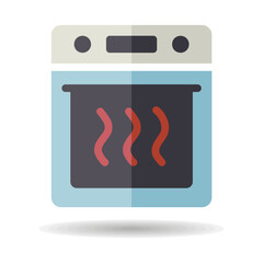 Electric oven vector kitchen icon