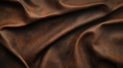 Elegant Chocolate Brown Velvet Fabric Folds and Drapes
