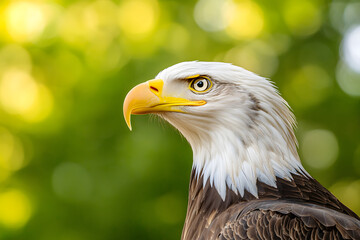 Obraz premium Majestic Bald Eagle’s Head | Symbol of Freedom, Wildlife Portrait, Powerful Bird of Prey, Nature Photography, American Icon