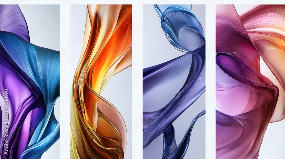 Aufkleber abstract colorful liquid gradient backgrounds generative ai