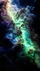Fototapeta premium Nebula or galaxy. Abstract background for astronomy and space travel. 